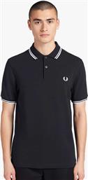 Fred Perry Ανδρικό T-shirt Polo Μαύρο