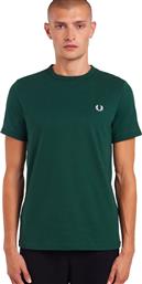Fred Perry Ανδρικό T-shirt Πράσινο Μονόχρωμο