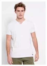 Funky Buddha Ανδρικό T-shirt Κοντομάνικο με Κουμπιά White