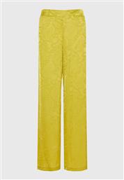 Funky Buddha Γυναικεία Ψηλόμεση Υφασμάτινη Παντελόνα σε Κανονική Εφαρμογή Κίτρινη