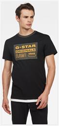 G-Star Raw Graphic 8 Ανδρικό T-shirt Μαύρο με Λογότυπο από το Spartoo