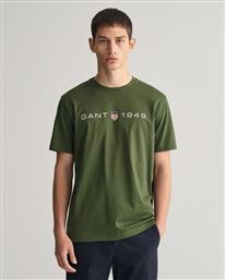 Gant Ανδρικό T-shirt Κοντομάνικο Πράσινο από το Altershops