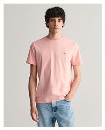 Gant Ανδρικό T-shirt Κοντομάνικο Ροζ