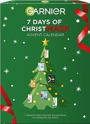 Garnier Advent Calendar 7 Days of Christmask Advent Calendar Σετ Περιποίησης για Ενυδάτωση με Μάσκα Ματιών & Μάσκα Προσώπου από το Attica The Department Store