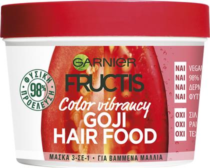 Garnier Fructis Hair Food Goji Μάσκα Μαλλιών για Προστασία Χρώματος 390ml