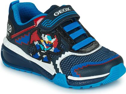 Geox Παιδικά Sneakers Bayonyc Ανατομικά με Σκρατς για Αγόρι Μπλε