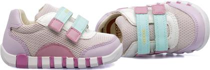 Geox Παιδικά Sneakers Respira Ανατομικά με Σκρατς Ροζ από το Spartoo