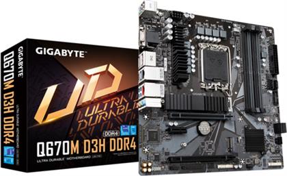 Gigabyte Q670M D3H DDR4 rev. 1.0 Motherboard Micro ATX με Intel 1700 Socket