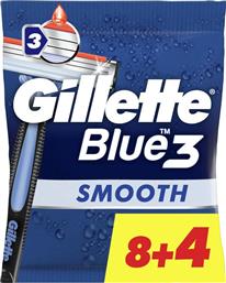 Gillette Blue 3 Smooth Ξυραφάκια μιας Χρήσης με 3 Λεπίδες & Λιπαντική Ταινία για Ευαίσθητες Επιδερμίδες 12τμχ από το Pharm24