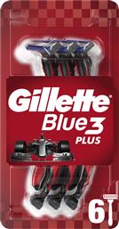 Gillette Blue3 Red Ξυραφάκια μιας Χρήσης με 3 Λεπίδες & Λιπαντική Ταινία 6τμχ από το ΑΒ Βασιλόπουλος