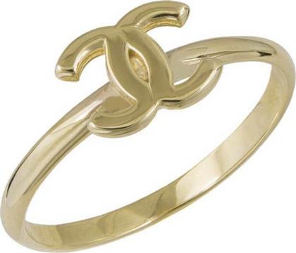 Γυναικείο χρυσό δαχτυλίδι με λουστρέ μοτίφ Κ9 040527 040527 Χρυσός 9 Καράτια
