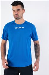 Givova One Ανδρικό Αθλητικό T-shirt Κοντομάνικο Μπλε