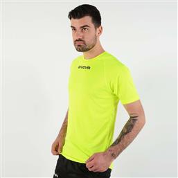 Givova One Ανδρικό Αθλητικό T-shirt Κοντομάνικο Κίτρινο από το Cosmos Sport