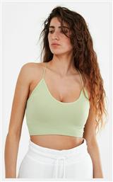 Guess Γυναικείο Crop Top με Τιράντες Καλοκαιρινό Πράσινο από το Plus4u