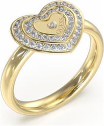 Guess Γυναικείο Δαχτυλίδι με Ζιργκόν από Ατσάλι Επιχρυσωμένο
