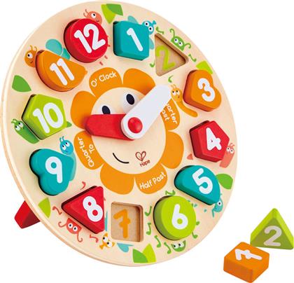 Hape Happy Puzzles Ρολόι Chunky από Ξύλο για 36+ Μηνών από το Moustakas Toys