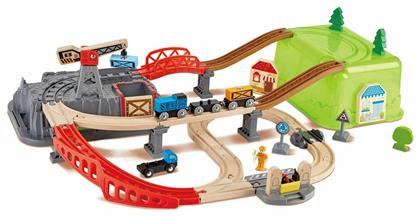 Railway Construction Kit Σετ με Τρενάκι από Ξύλο για 3+ Ετών Hape από το ToyGuru