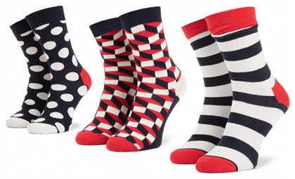 Happy Socks Ανδρικές Κάλτσες με Σχέδια Πολύχρωμες 3Pack