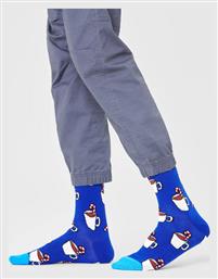 Happy Socks Candy Cane Cocoa Ανδρικές Κάλτσες με Σχέδια Μπλε από το Plus4u