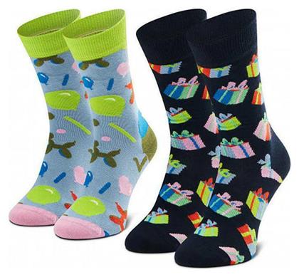 Happy Socks Happy Birthday Unisex Κάλτσες με Σχέδια Μπλε 2Pack από το Plus4u