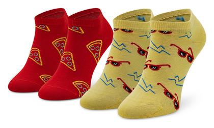 Happy Socks Pizza Slice Unisex Κάλτσες με Σχέδια Πολύχρωμες 2Pack