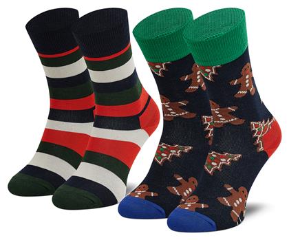 Happy Socks Unisex Χριστουγεννιάτικες Κάλτσες Πολύχρωμες 2Pack