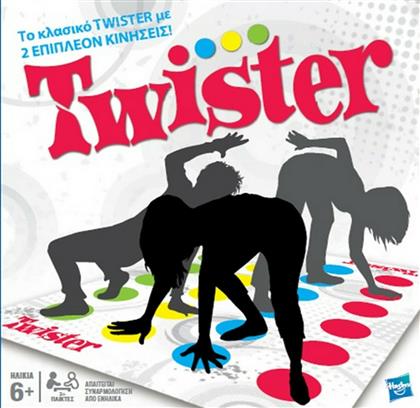 Hasbro Επιτραπέζιο Παιχνίδι Twister (με 2 Επιπλέον Κινήσεις) για 2+ Παίκτες 6+ Ετών από το Moustakas Toys