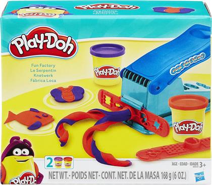 Hasbro Play-Doh 2 Βαζάκια Πλαστελίνης Basic Fun Factory για 3+ Ετών