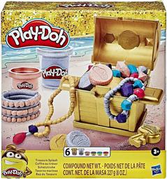 Hasbro Play-Doh 6 Βαζάκια Πλαστελίνης Treasure Splash για 3+ Ετών