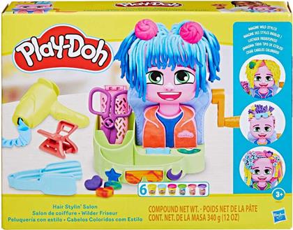 Hasbro Play-Doh Πλαστελίνη - Παιχνίδι Hair Stylin' Salon για 3+ Ετών, 6τμχ από το Moustakas Toys