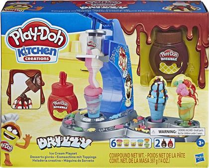 Hasbro Play-Doh Πλαστελίνη - Παιχνίδι Kitchen Creations Drizzy Ice Cream για 3+ Ετών, 6τμχ από το ToyGuru