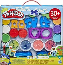 Hasbro Play-Doh Πλαστελίνη - Παιχνίδι Tools N Color Party για 3+ Ετών, 12τμχ