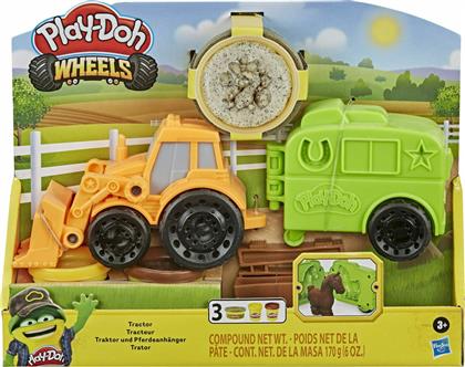 Hasbro Play-Doh Πλαστελίνη - Παιχνίδι Wheels Tractor Farm Truck για 3+ Ετών, 3τμχ