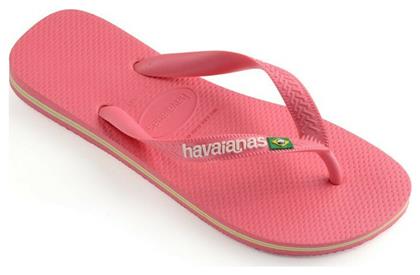 Havaianas Brasil Logo Σαγιονάρες σε Ροζ Χρώμα από το Zakcret Sports