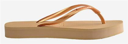 Slim Flatform Σαγιονάρες σε Χρυσό Χρώμα Havaianas από το SerafinoShoes