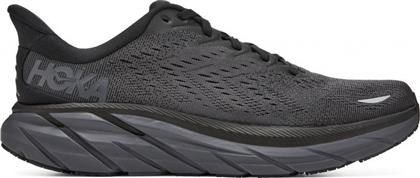 Hoka Clifton 8 Ανδρικά Αθλητικά Παπούτσια Running Μαύρα από το MybrandShoes