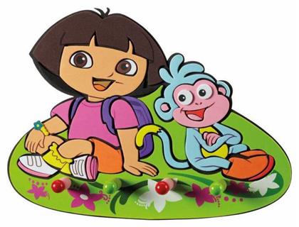 Dora & Boots Παιδική Κρεμάστρα Πολλαπλών Θέσεων Βιδωτή Πλαστική Πολύχρωμη Hollytoon από το GreekBooks