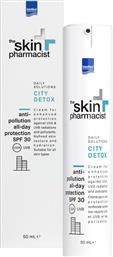 Intermed The Skin Pharmacist City Detox Κρέμα Προσώπου Ημέρας με SPF30 για τους Ρύπους με Υαλουρονικό Οξύ 50ml από το Pharm24