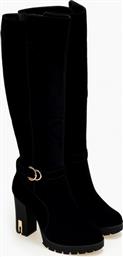 Issue Fashion Γυναικείες Μπότες με Ψηλό Τακούνι Μαύρες