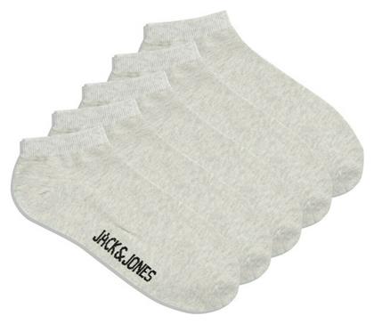 Jack & Jones Ανδρικές Μονόχρωμες Κάλτσες Light Grey 5Pack