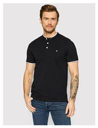 Jack & Jones Ανδρική Μπλούζα με Κουμπιά Κοντομάνικη Μαύρη από το Modivo