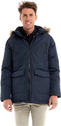 Jack & Jones Ανδρικό Χειμωνιάτικο Μπουφάν Παρκά Navy Blazer από το SportsFactory