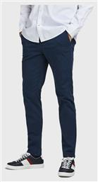 Jack & Jones Ανδρικό Παντελόνι Chino Ελαστικό σε Slim Εφαρμογή Μπλε από το Plus4u