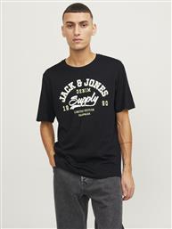 Jack & Jones Ανδρικό T-shirt Κοντομάνικο Μαύρο από το Altershops