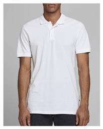 Jack & Jones Ανδρικό T-shirt Κοντομάνικο Polo Λευκό από το SportsFactory