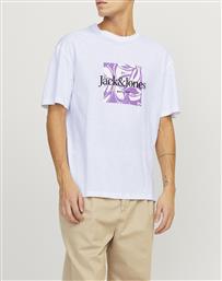 Jack & Jones Branding Ανδρικό T-shirt Κοντομάνικο Λευκό από το Plus4u
