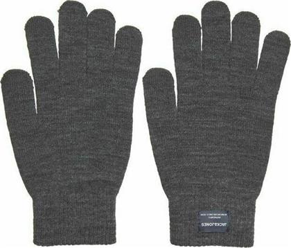 Jack & Jones Grey Melange Ανδρικά Πλεκτά Γάντια Αφής από το Altershops
