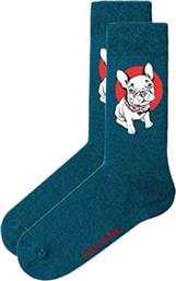 John Frank Bulldog Ανδρικές Κάλτσες με Σχέδια Μπλε από το Closet22