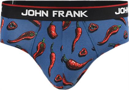 John Frank JFBRIEF246 Ανδρικό Σλιπ Μπλε με Σχέδια