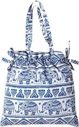 Kentia Maitai 232 Υφασμάτινη Τσάντα Θαλάσσης με Ethnic σχέδιο Μπλε από το Aithrio